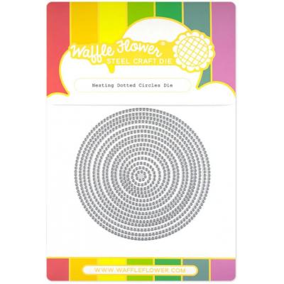 Waffle Flower Die - Nesting Dotted Circles